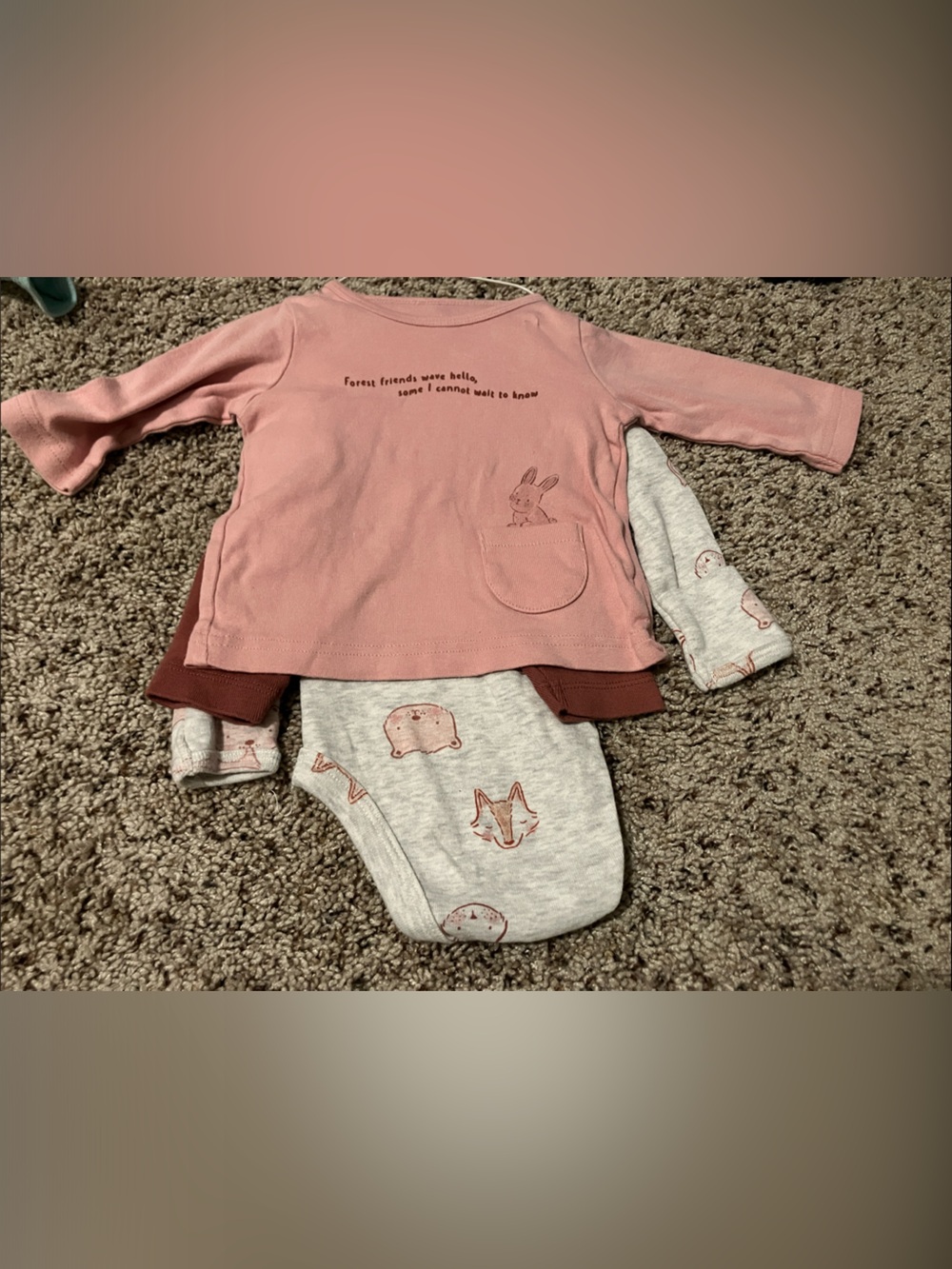 Carter's Pink and Gray Three-Piece Kids Matching Set